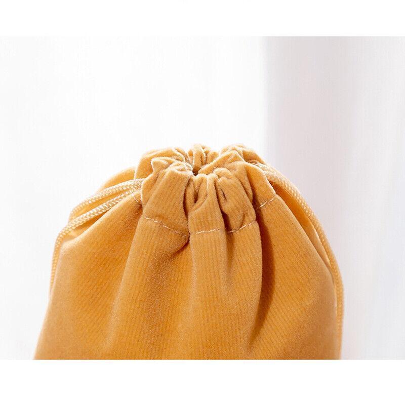 50X Small Velvet Cloth Drawstring Bags Gift Bag Jewelry Ring Pouch Earring Favor 7x9 - Black V528-9360312112756