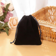 50X Small Velvet Cloth Drawstring Bags Gift Bag Jewelry Ring Pouch Earring Favor 9x12 - Black V528-9360312112763