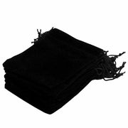50X Small Velvet Cloth Drawstring Bags Gift Bag Jewelry Ring Pouch Earring Favor 9x12 - Black V528-9360312112763