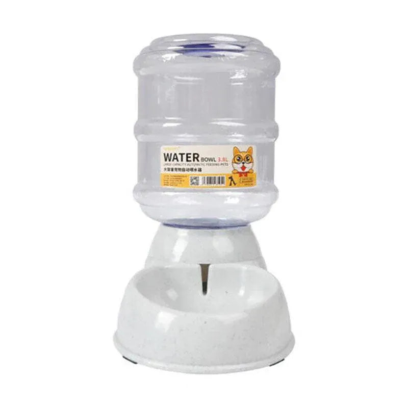 Automatic 3.8L Water Feeder Pet Dog Cat Puppy Dispenser Feeder Bowl Bottle - Grey V528-9360312113463