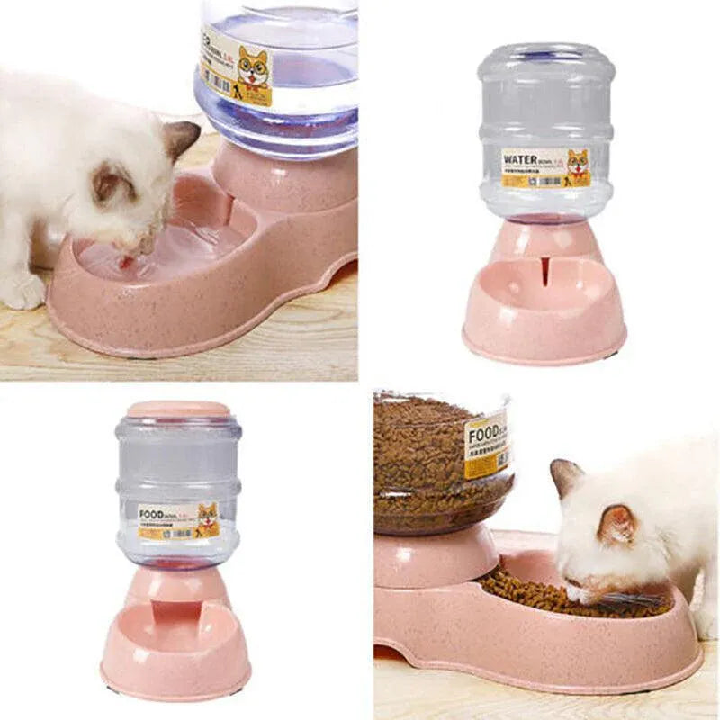 Automatic 3.8L Water Feeder Pet Dog Cat Puppy Dispenser Feeder Bowl Bottle - Grey V528-9360312113463