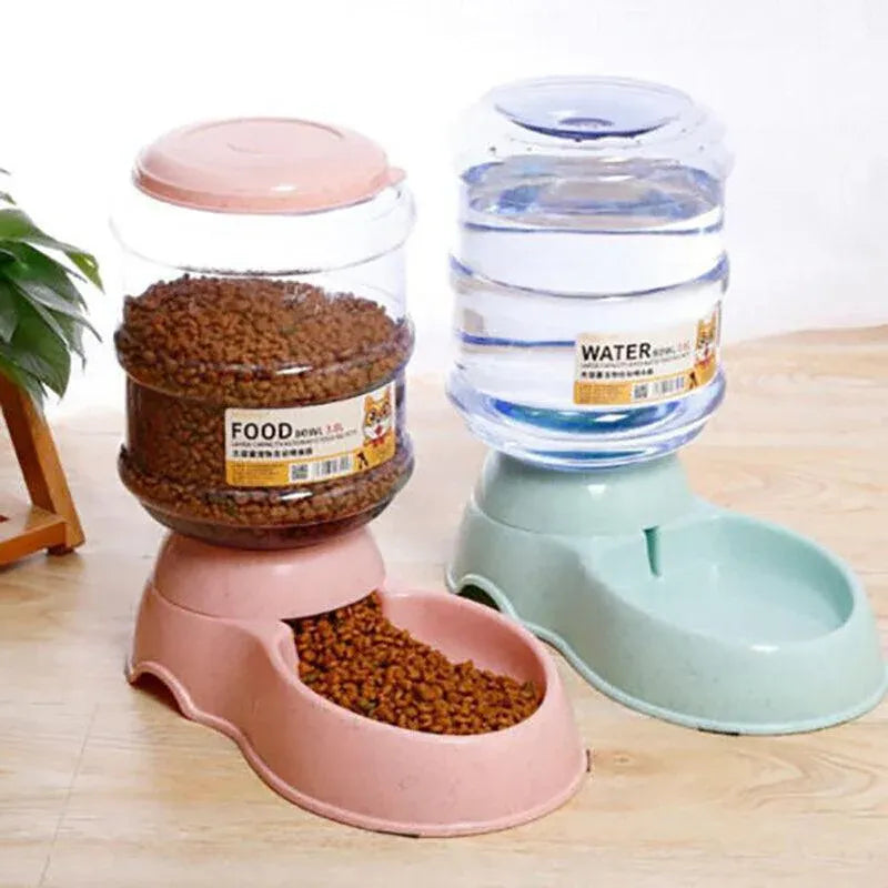 Automatic 3.8L Water Feeder Pet Dog Cat Puppy Dispenser Feeder Bowl Bottle - Grey V528-9360312113463