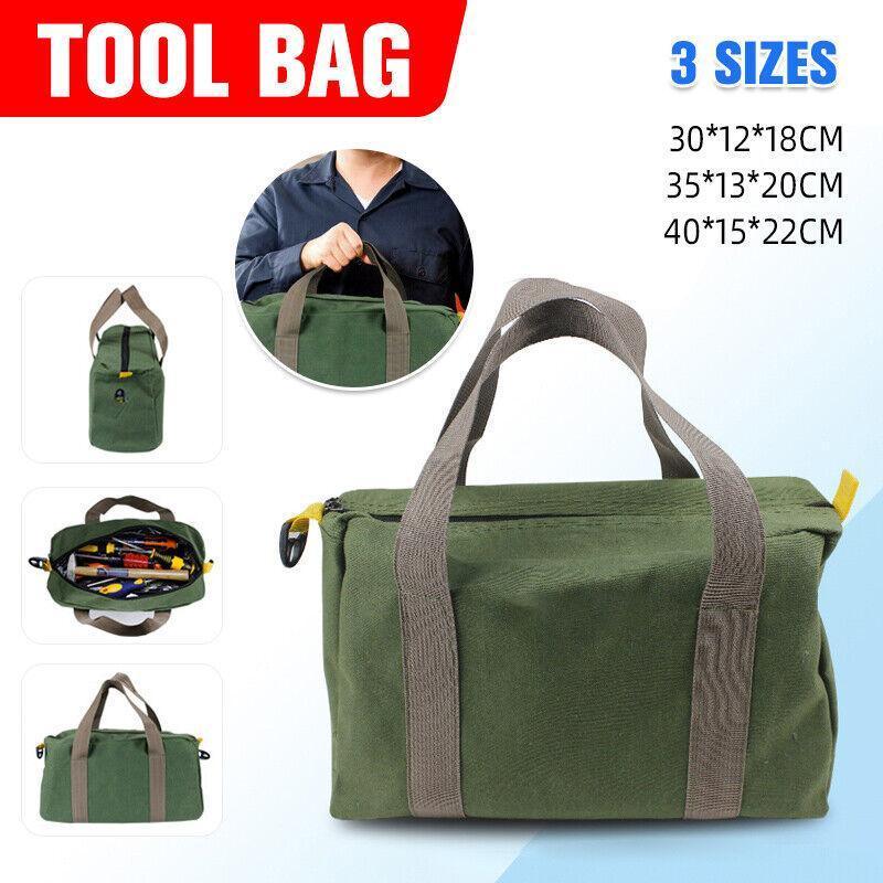 S/M/L Waterproof Tool Bag Portable Storage Toolkit Hand Heavy Case Canvas Duty - S(30*12*18CM) V528-9360312117324