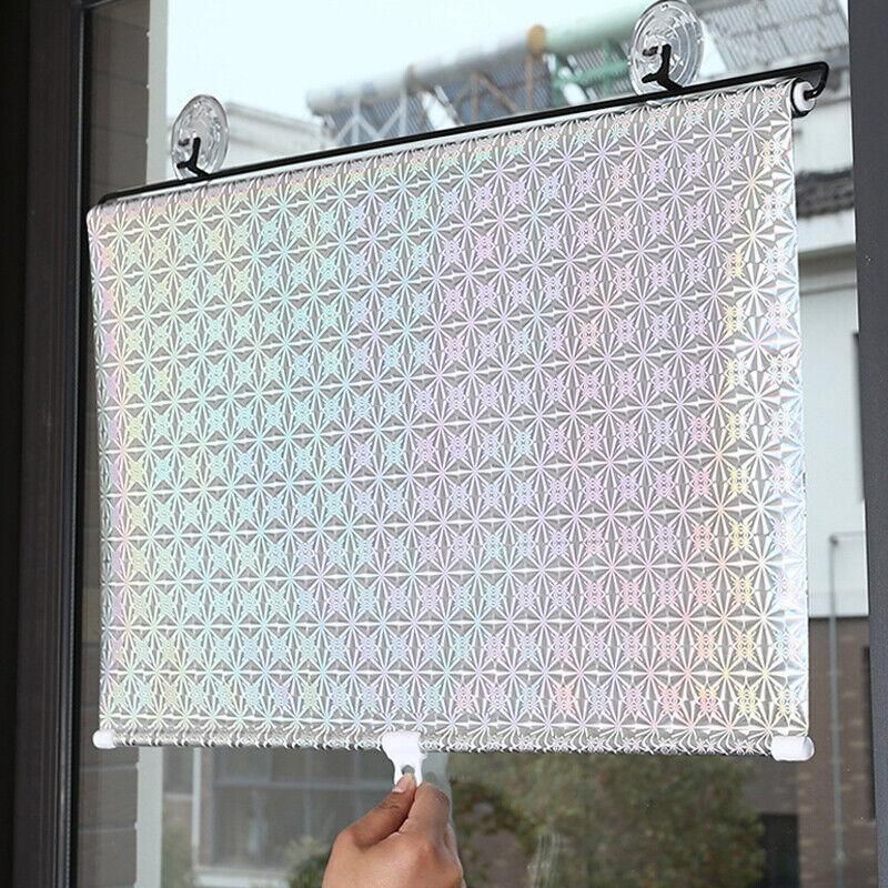 Silver Roller Blinds Suction Cup Sunshade Blackout Curtains Car Home Window Curtains - 58 X 125 CM V528-9360312118666