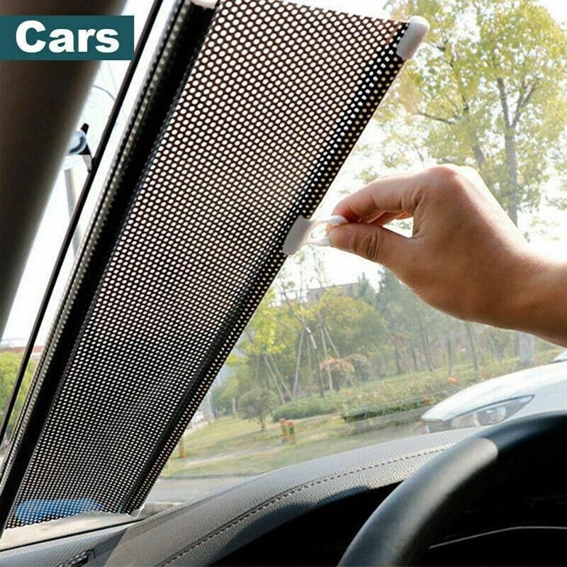 Silver Roller Blinds Suction Cup Sunshade Blackout Curtains Car Home Window Curtains - 40 X 60 CM V528-9360312118697