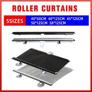 Silver Roller Blinds Suction Cup Sunshade Blackout Curtains Car Home Window Curtains - 40 X 125 CM V528-9360312118703