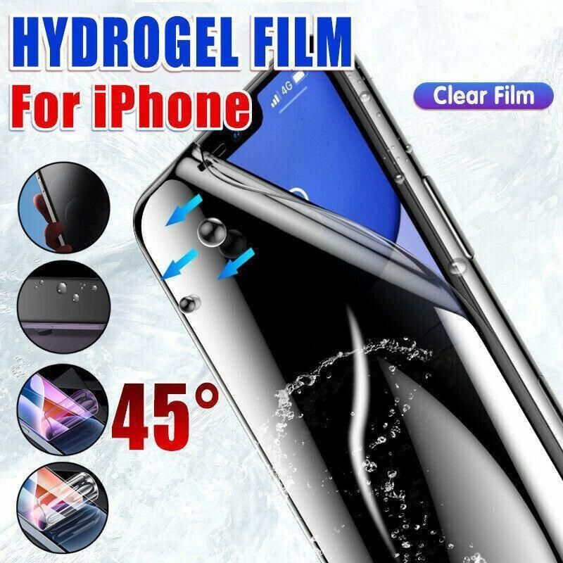 Clear Film iPhone 13 12 11 Pro Xs Max Plus Hydrogel Film Screen Protector - For iPhone 7+/8+ V528-9360312124032