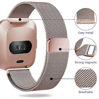 For Fitbit Versa 2 Lite Watch Band Strap Sports Metal Wristband Replacement Large - Gold Versa/Versa 2/Lite V528-9360312125169