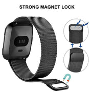 For Fitbit Versa 2 Lite Watch Band Strap Sports Metal Wristband Replacement Large - Silver Versa/Versa 2/Lite V528-9360312125190
