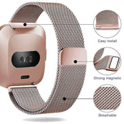 For Fitbit Versa 2 Lite Watch Band Strap Sports Metal Wristband Replacement Large - Silver Versa/Versa 2/Lite V528-9360312125190