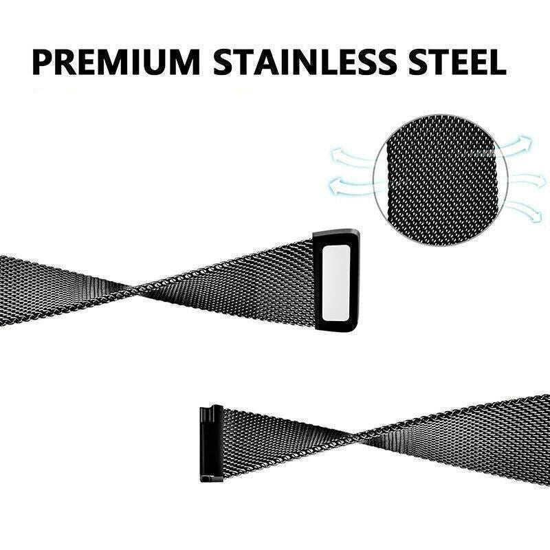For Fitbit Versa 2 Lite Watch Band Strap Sports Metal Wristband Replacement Large - Silver Versa/Versa 2/Lite V528-9360312125190