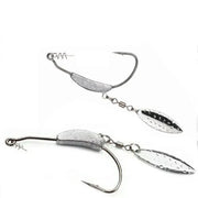 Weedless Jighead Hook Swimbait Worm Fishing Lure Wide Gap Single Barbed Spinner - 3/0# V528-9360312126883