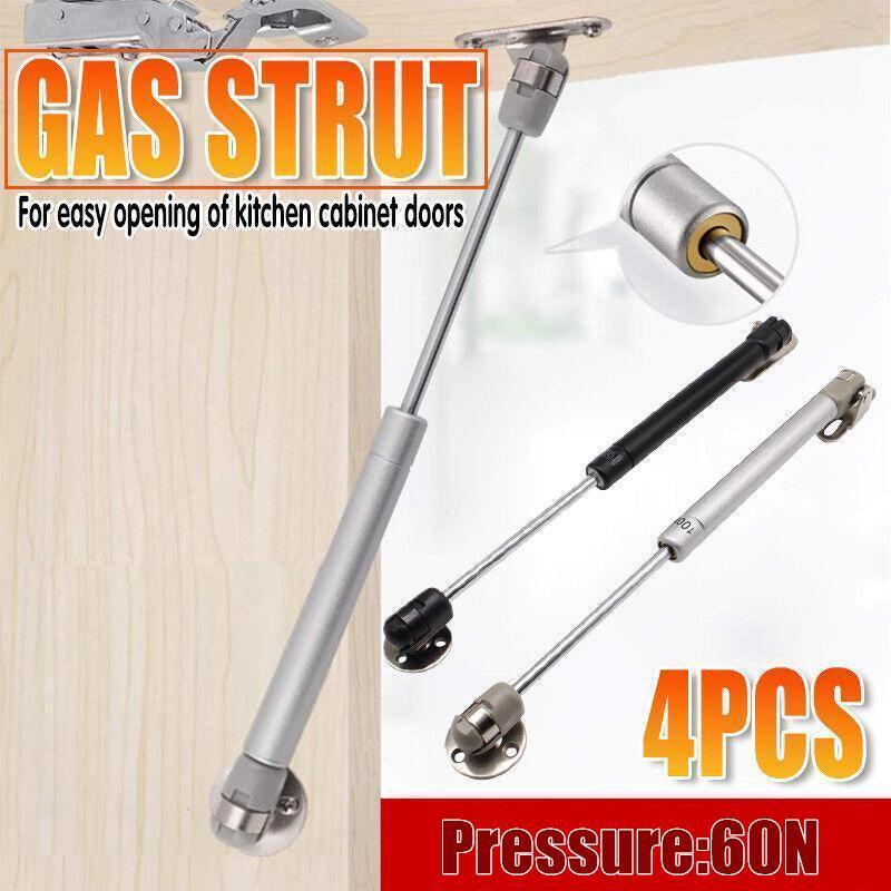 4PCS 60N Gas Strut Kitchen Cabinet Cupboard Door Hinges Stays - Black V528-9360312128207