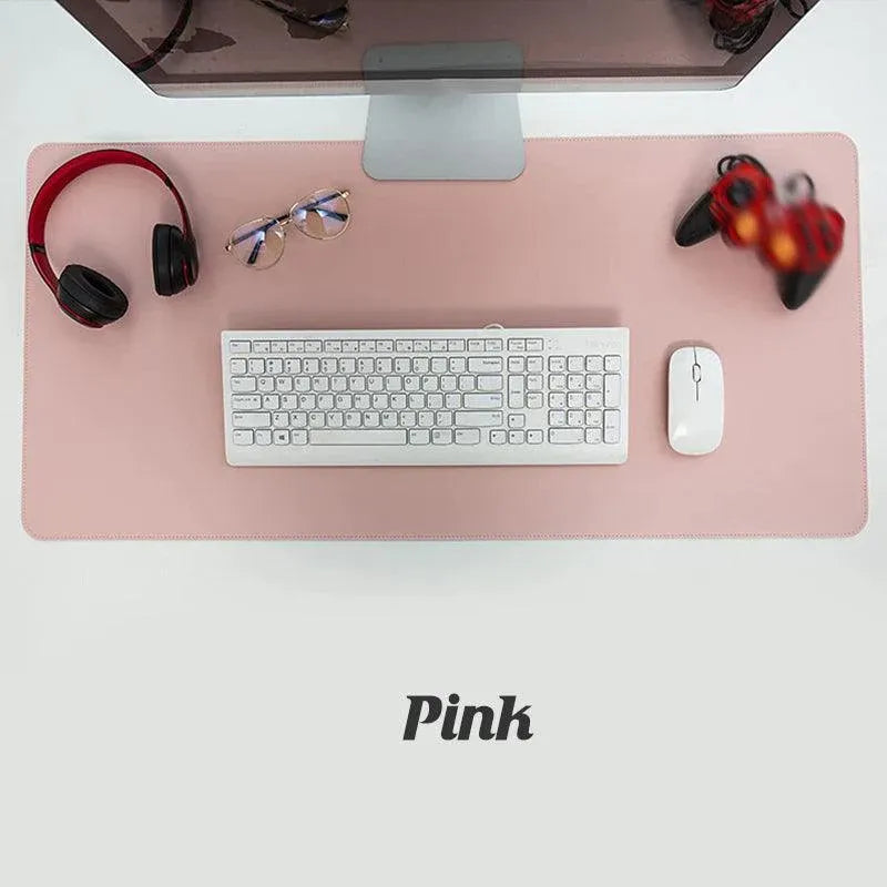 Large Leather Gaming Mouse Pad Waterproof Desk Keyboard Mat 120 x 60cm - Grey V528-9360312129389