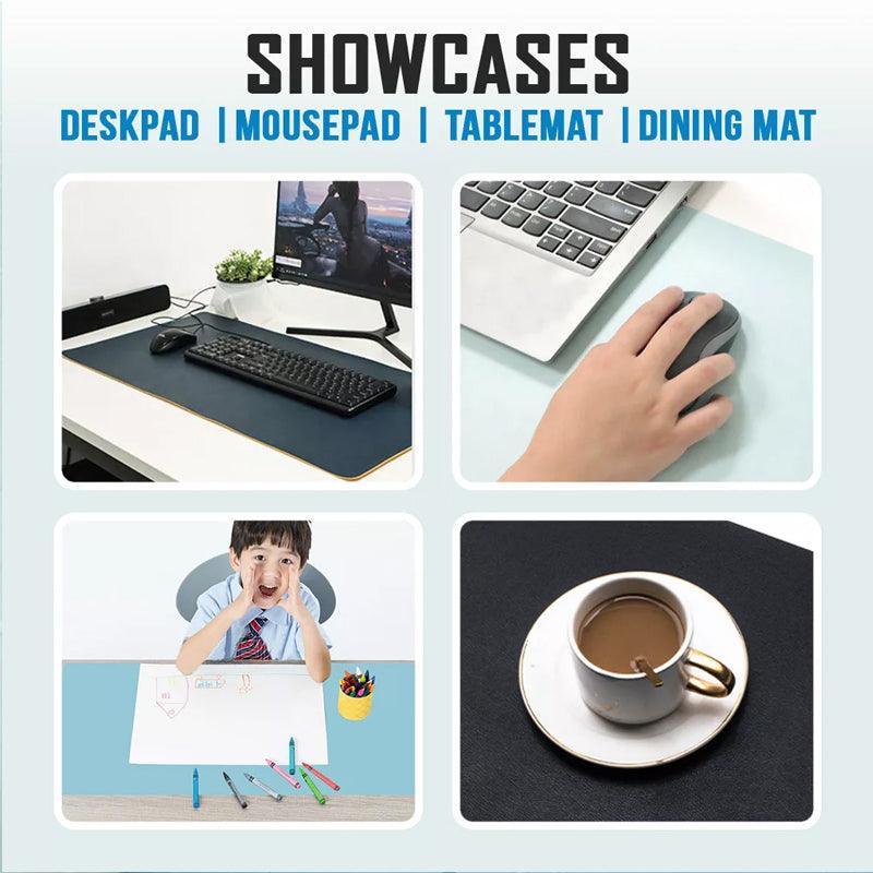 60*30Cm Leather Mouse Pad Gaming Waterproof Mousepad Desk Mat Anti-Slip Rubber - Light Green V528-9360312129471