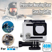 Waterproof Housing Case for GoPro Hero 3 Plus 4 Clear Protective Diving Shell - For GoPro Hero 3+ V528-9360312129860