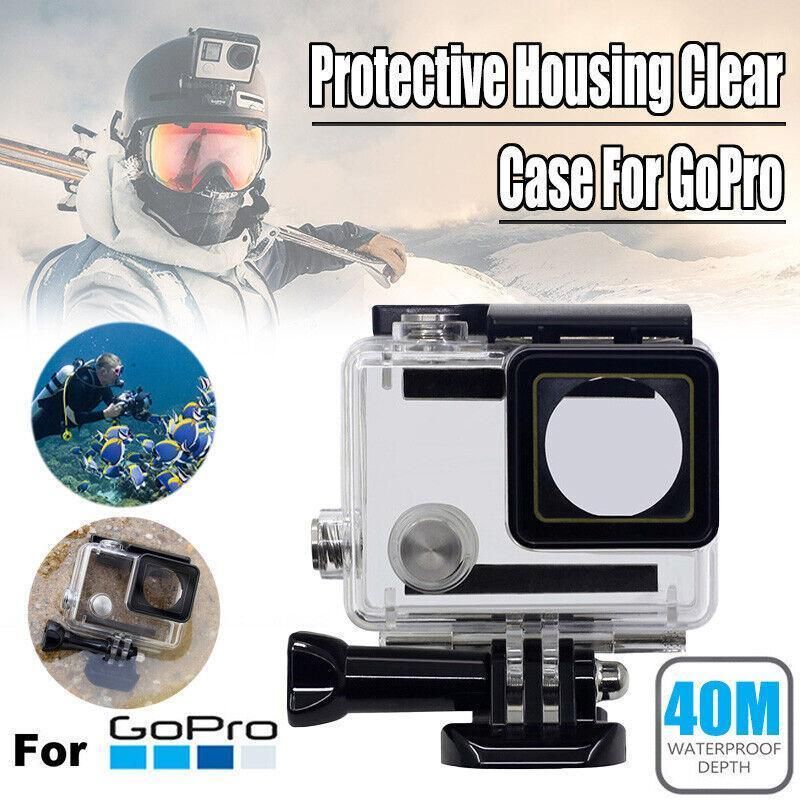 Waterproof Housing Case for GoPro Hero 3 Plus 4 Clear Protective Diving Shell - For GoPro Hero 3+ V528-9360312129860