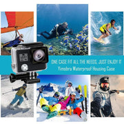 Waterproof Housing Case for GoPro Hero 3 Plus 4 Clear Protective Diving Shell - For GoPro Hero 3+ V528-9360312129860