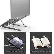 Adjustable Laptop Stand Portable Aluminum Alloy Desktop Holder for 11 to 17.3 Inch - Black V528-9360312131269
