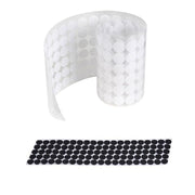 Hook and Loop Sticky Self Adhesive Dots Coins Circles Tape Black White 15mm - Black V528-9360312133232