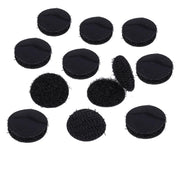 Hook and Loop Sticky Self Adhesive Dots Coins Circles Tape Black White 15mm - Black V528-9360312133232