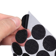 Hook and Loop Sticky Self Adhesive Dots Coins Circles Tape Black White 15mm - Black V528-9360312133232