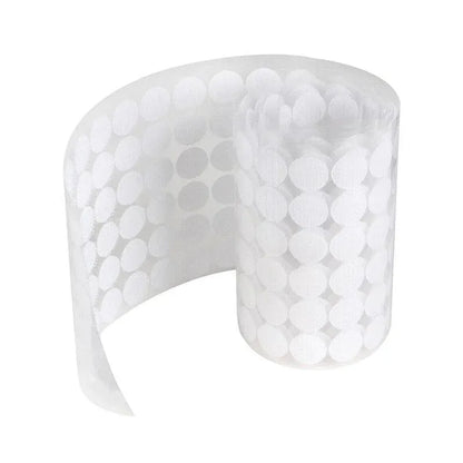 Hook and Loop Sticky Self Adhesive Dots Coins Circles Tape Black White 15mm - Black V528-9360312133232