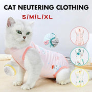 Pet Cat Postoperative Recovery Suit Pet Surgery Clothing Sterilization Weaning Pink - L(Bust: 44cm Length: V528-9360312135809