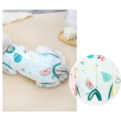 Pet Cat Postoperative Recovery Suit Pet Surgery Clothing Sterilization Weaning Pink - L(Bust: 44cm Length: V528-9360312135809