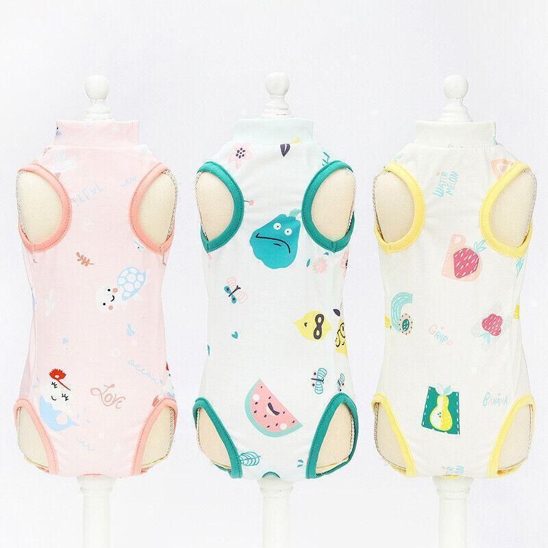 Pet Cat Postoperative Recovery Suit Pet Surgery Clothing Sterilization Weaning Pink - L(Bust: 44cm Length: V528-9360312135809