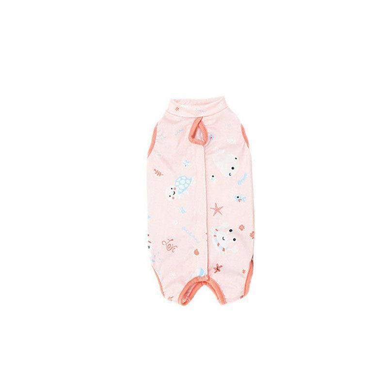 Pet Cat Postoperative Recovery Suit Pet Surgery Clothing Sterilization Weaning Pink - S( Bust: 33cm Length: V528-9360312135823