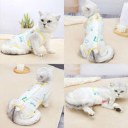Pet Cat Postoperative Recovery Suit Pet Surgery Clothing Sterilization Weaning Pink - M(Bust: 38cm V528-9360312135830