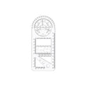 Multifunctional Geometric Ruler Student Mathematics Drawing Tools School Office - Clear-Primary School V528-9360312136219