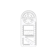 Multifunctional Geometric Ruler Student Mathematics Drawing Tools School Office - Clear-Primary School V528-9360312136219