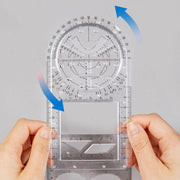 Multifunctional Geometric Ruler Student Mathematics Drawing Tools School Office - Blue-Primary School V528-9360312136226