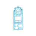 Multifunctional Geometric Ruler Student Mathematics Drawing Tools School Office - Blue-Senior High School V528-9360312136240