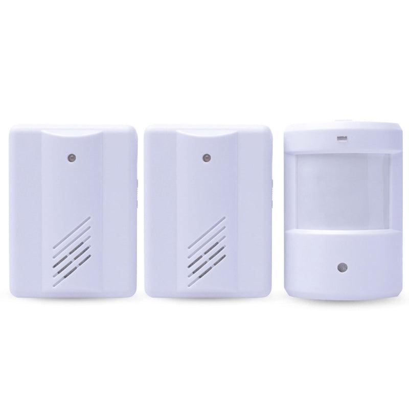 Restaurant Shop Door Entry Wireless Pir Motion Sensor Door Chime Door Bell Alarm - 2 Receivers+1 Sensor V528-9360312139623