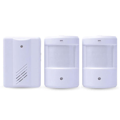 Restaurant Shop Door Entry Wireless Pir Motion Sensor Door Chime Door Bell Alarm - 2 Receivers+1 Sensor V528-9360312139623