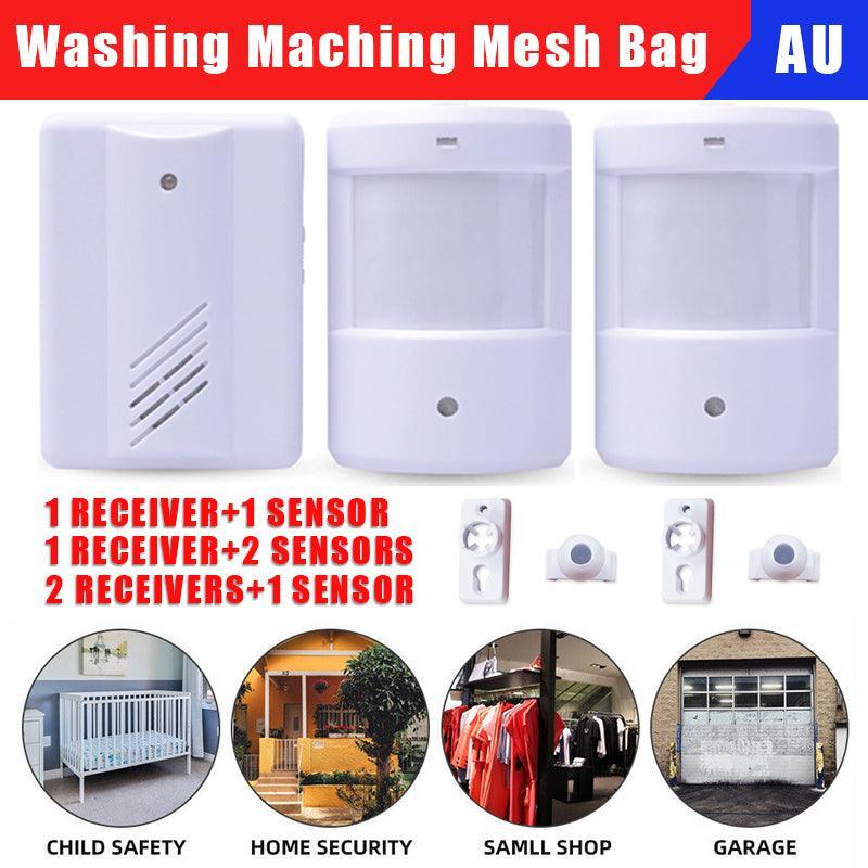 Restaurant Shop Door Entry Wireless Pir Motion Sensor Door Chime Door Bell Alarm - 1 Receiver+2 Sensors V528-9360312139630