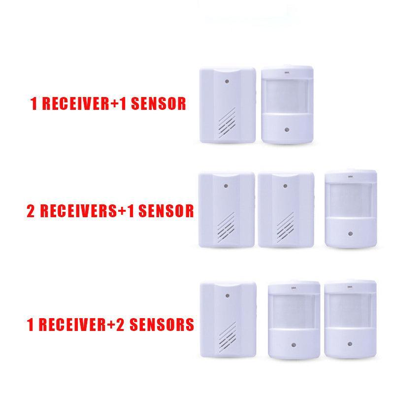 Restaurant Shop Door Entry Wireless Pir Motion Sensor Door Chime Door Bell Alarm - 1 Receiver+2 Sensors V528-9360312139630