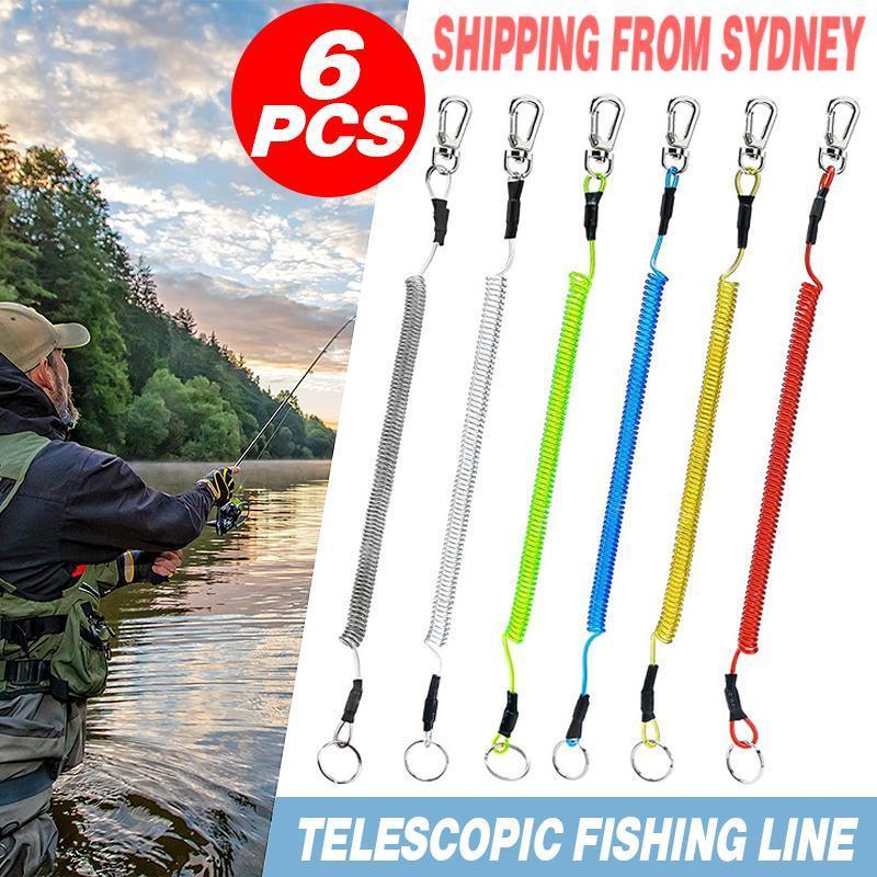 6X Fishing Lanyards Boating Ropes Kayak Secure Pliers Lip Grips Tackle Fish Tool - Multicoloured V528-9360312143545