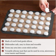 Silicone Baking Mat Non Stick Reusable Sheet for Pastry Dough Cookie Oven Bakeware - Red 2PCS(2*60X40CM) V528-9360312145143