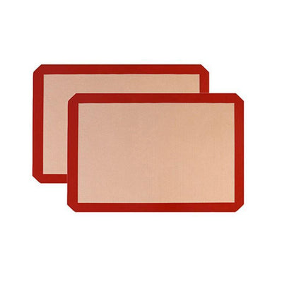 Silicone Baking Mat Non Stick Reusable Sheet for Pastry Dough Cookie Oven Bakeware - Red 2PCS(2*60X40CM) V528-9360312145143