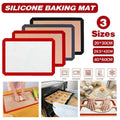 Silicone Baking Mat Non Stick Reusable Sheet for Pastry Dough Cookie Oven Bakeware - Red V528-9360312145174