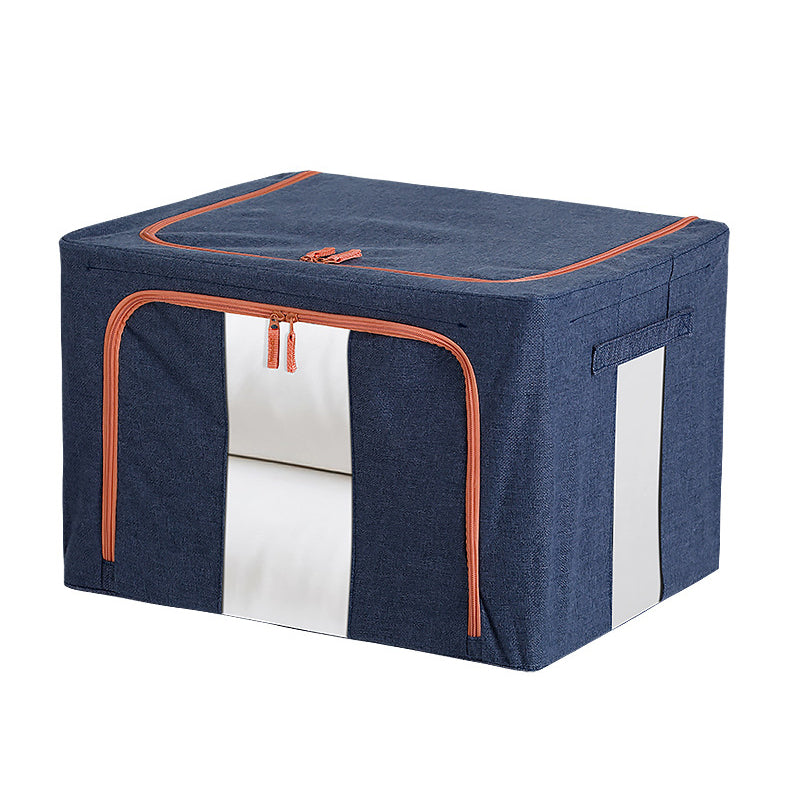 100L Foldable Storage Box Crushed Steel Frame Clothes Quilt Toys Organizer - 100L-Grey V528-9360312149530