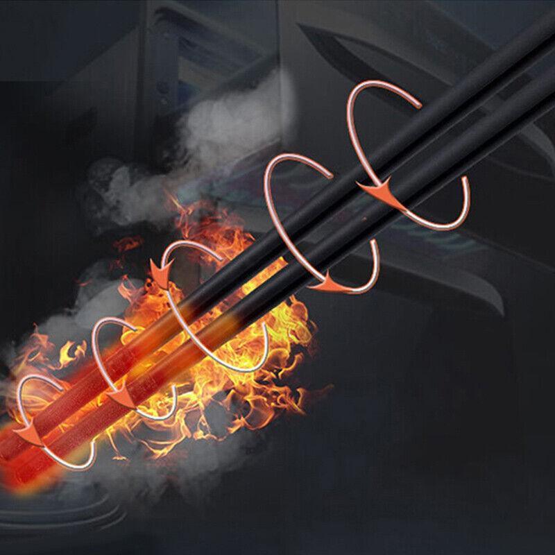 10Pairs Premium Fiberglass Reusable Chopsticks - Dishwasher Safe - Silver-3 V528-9360312154077