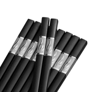 10Pairs Premium Fiberglass Reusable Chopsticks - Dishwasher Safe - Silver-3 V528-9360312154077