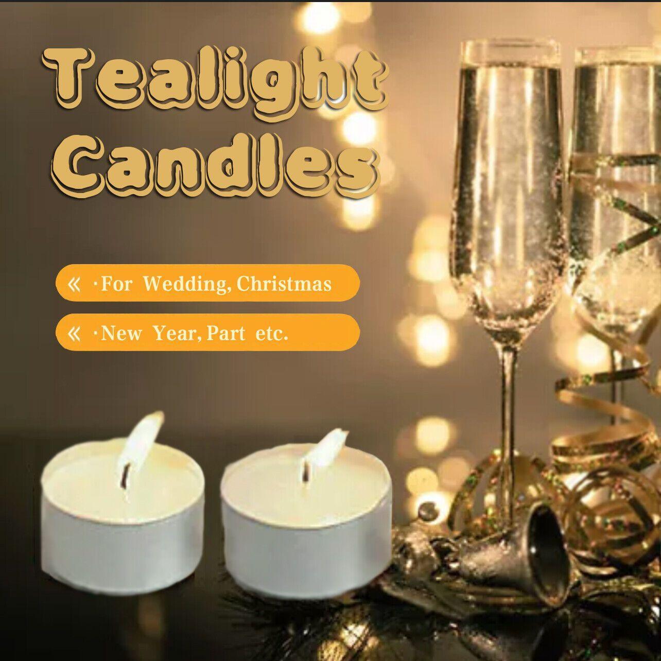 Tealight Candles 10 or 50 Pack Unscented Long Burning for Wedding Party Decor - Red- 2 Hours10PCS V528-9360312155111