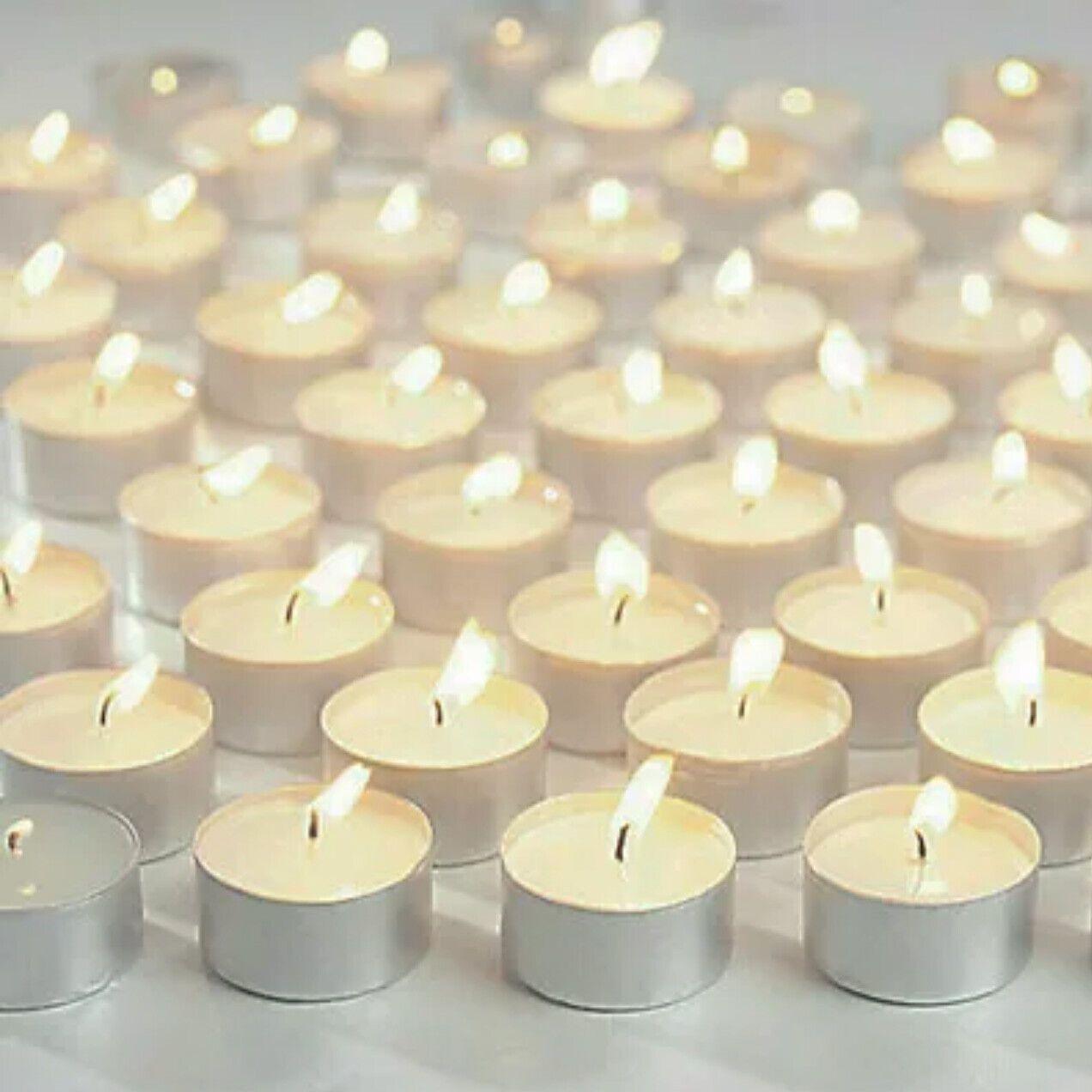 Tealight Candles 10 or 50 Pack Unscented Long Burning for Wedding Party Decor - Red- 2 Hours10PCS V528-9360312155111