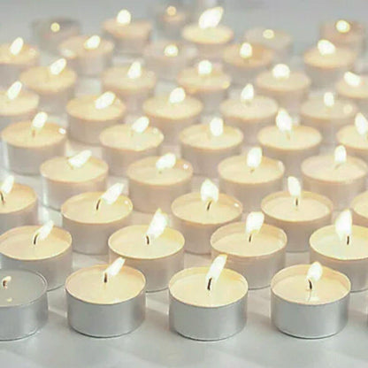 Tealight Candles 10 or 50 Pack Unscented Long Burning for Wedding Party Decor - Red- 2 Hours10PCS V528-9360312155111
